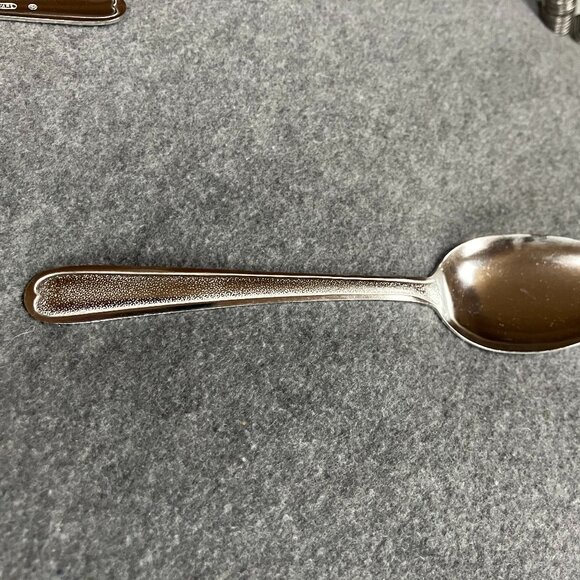 New Brand Ware SET of 60 Oval Place Dinner Spoons Pebbled Stainless Steel - Picture 5 of 6